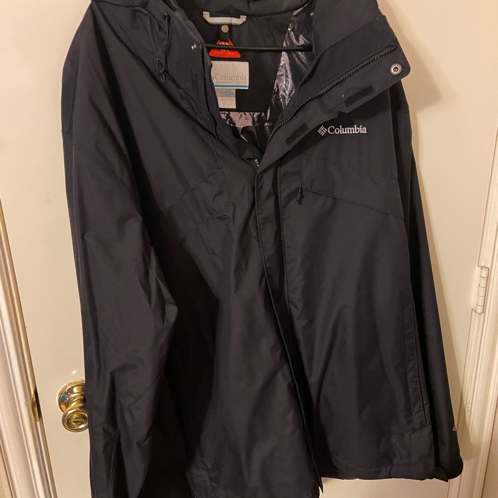 Columbia men’s black omnitech rain jacket 3X
